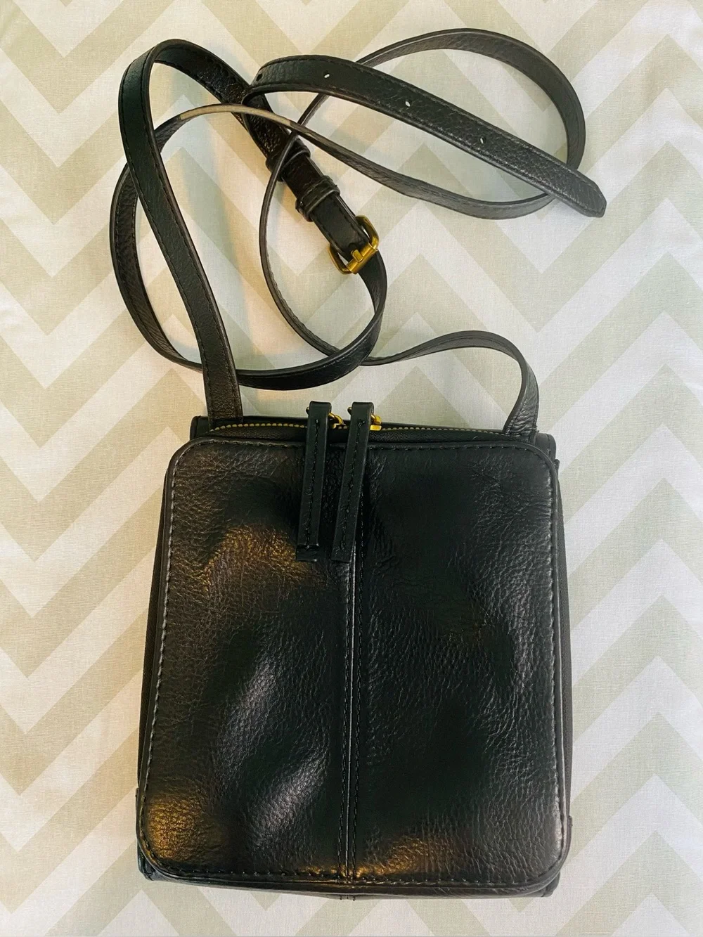 American Leather Co. Black Leather Crossbody Bag